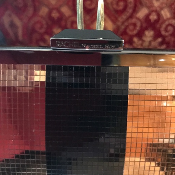 Rachel Rachel Roy Clutch w/ Metallic Accents; New - Picture 2 of 8